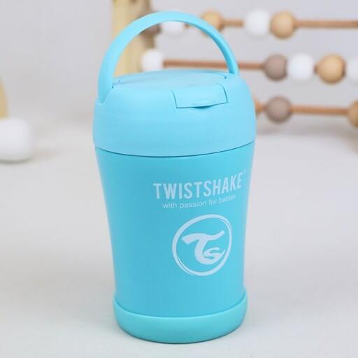 فلاسک غذای کودک تویست شیک  350 میل Twistshake رنگ ابی